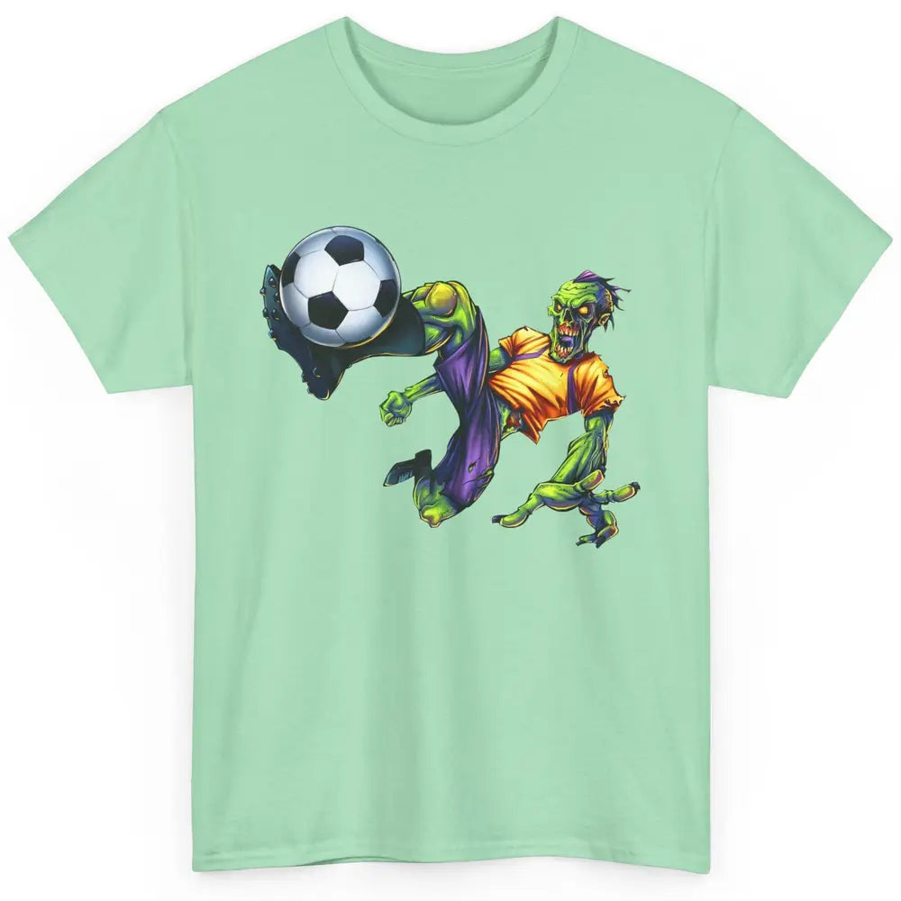 Zombie Soccer Striker Halloween Soccer Player Costume Gift Classic Unisex T-Shirt