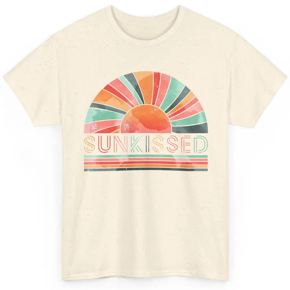 Retro Rainbow Sunkissed Summer Beach Life Vintage Boho Classic Unisex T-Shirt
