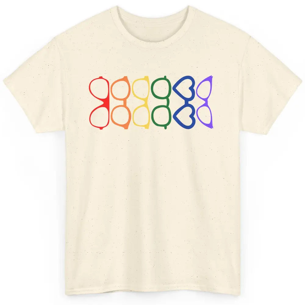 Rainbow Eyeglasses Pride Optometrist Optician Glasses Gift Classic Unisex T-Shirt