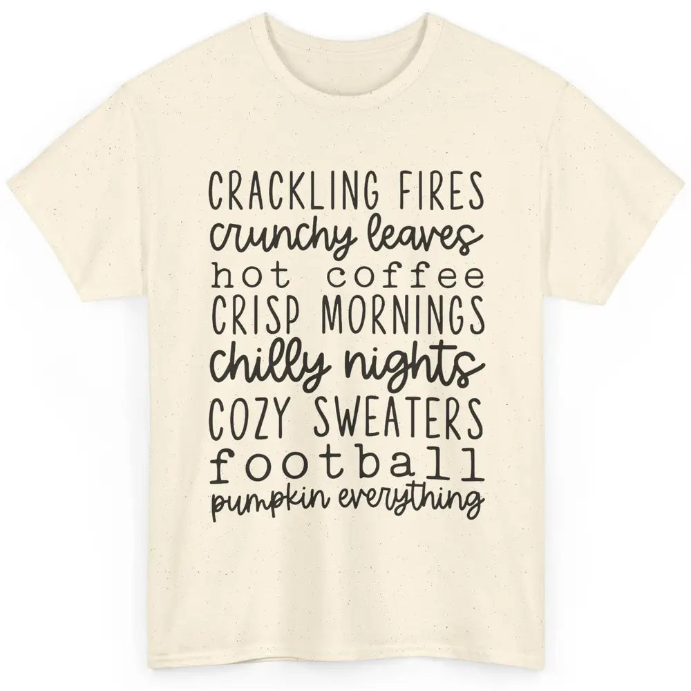 Fall Favorite Crackling Fire Pumpkin Everything Thanksgiving Classic Unisex T-Shirt