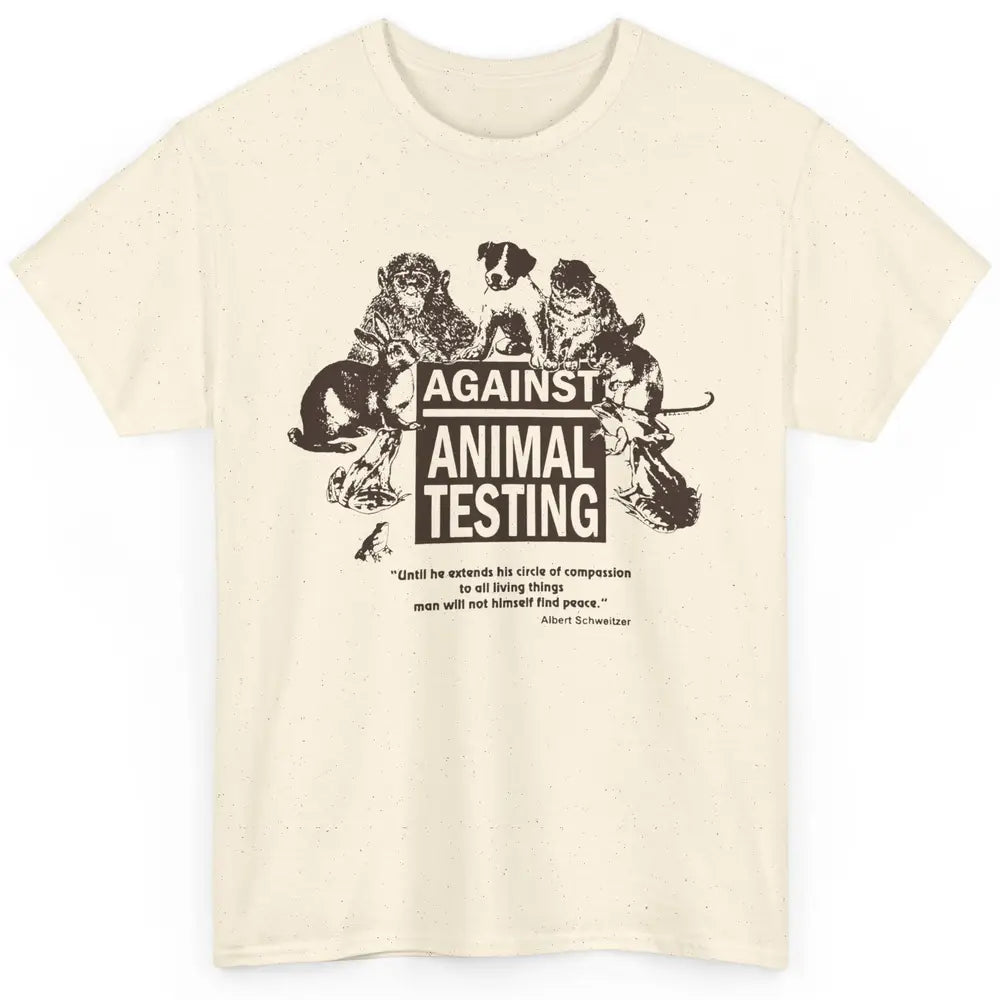 Against Animal Testing Farm Pet Liberation Right Vegan Retro Classic Unisex T-Shirt