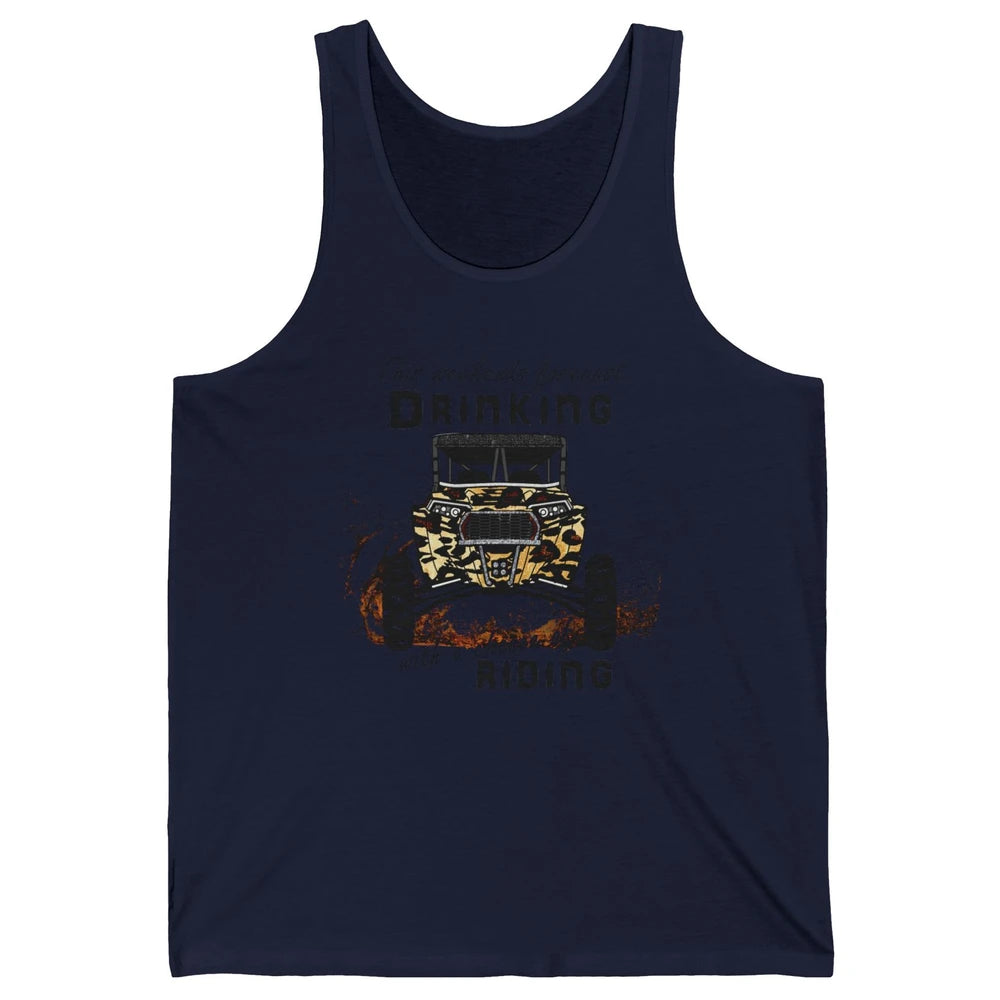 Leopard UTV Weekend Forecast Drinking Mud Riding SXS Life Unisex Jersey Tank