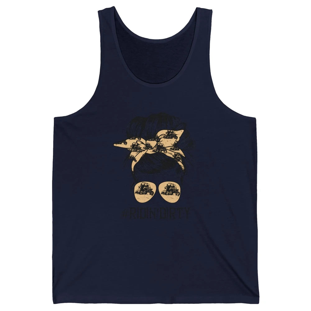 Messy Bun Sunglasses UTV Bandana SXS Life Mud Riding Girl Unisex Jersey Tank