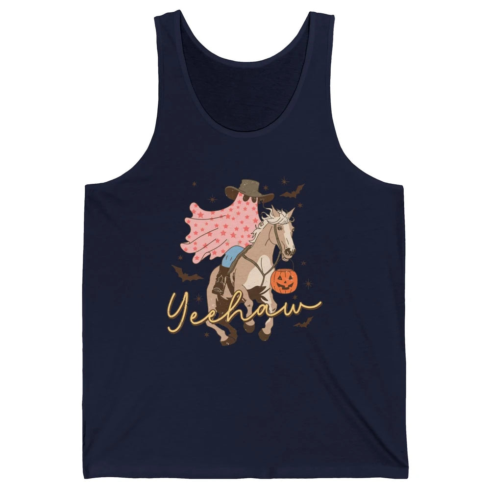 Cowboy Ghost Howdy Ghost Spooky Yeehaw Western Halloween Unisex Jersey Tank