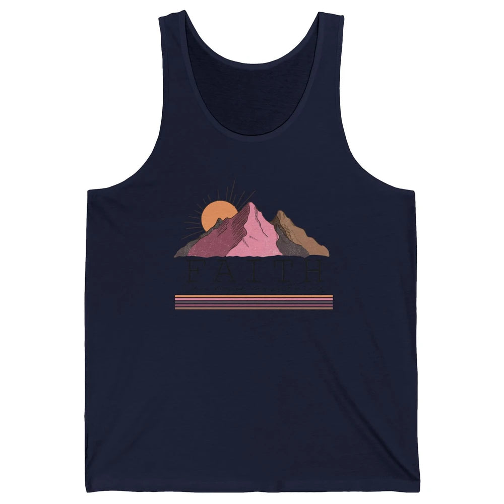 Faith Can Move Mountains Retro Christian Bible Verse Jesus Unisex Jersey Tank