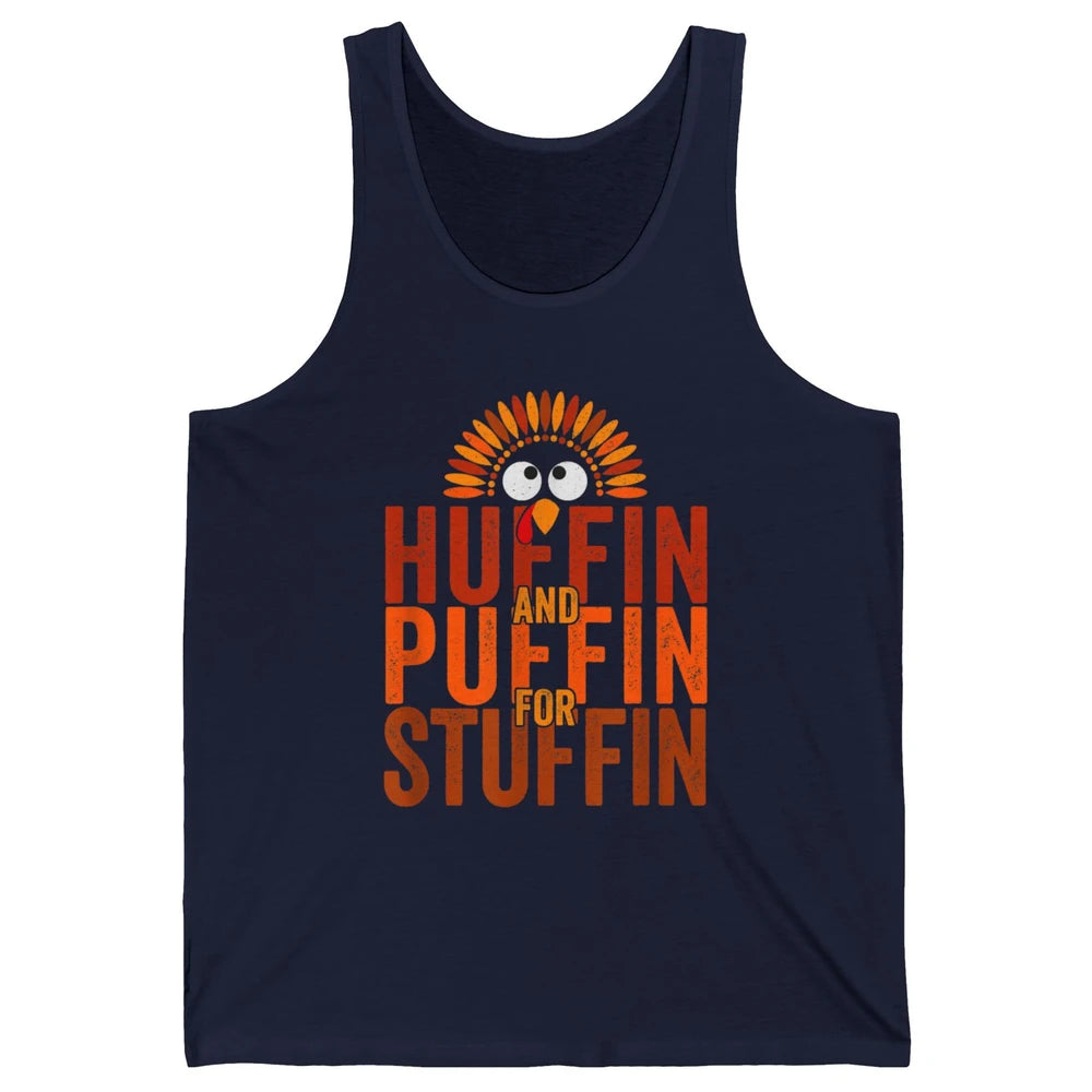 Thanksgiving Run Turkey Trot Huffin And Puffin Chicken Fall Unisex Jersey Tank
