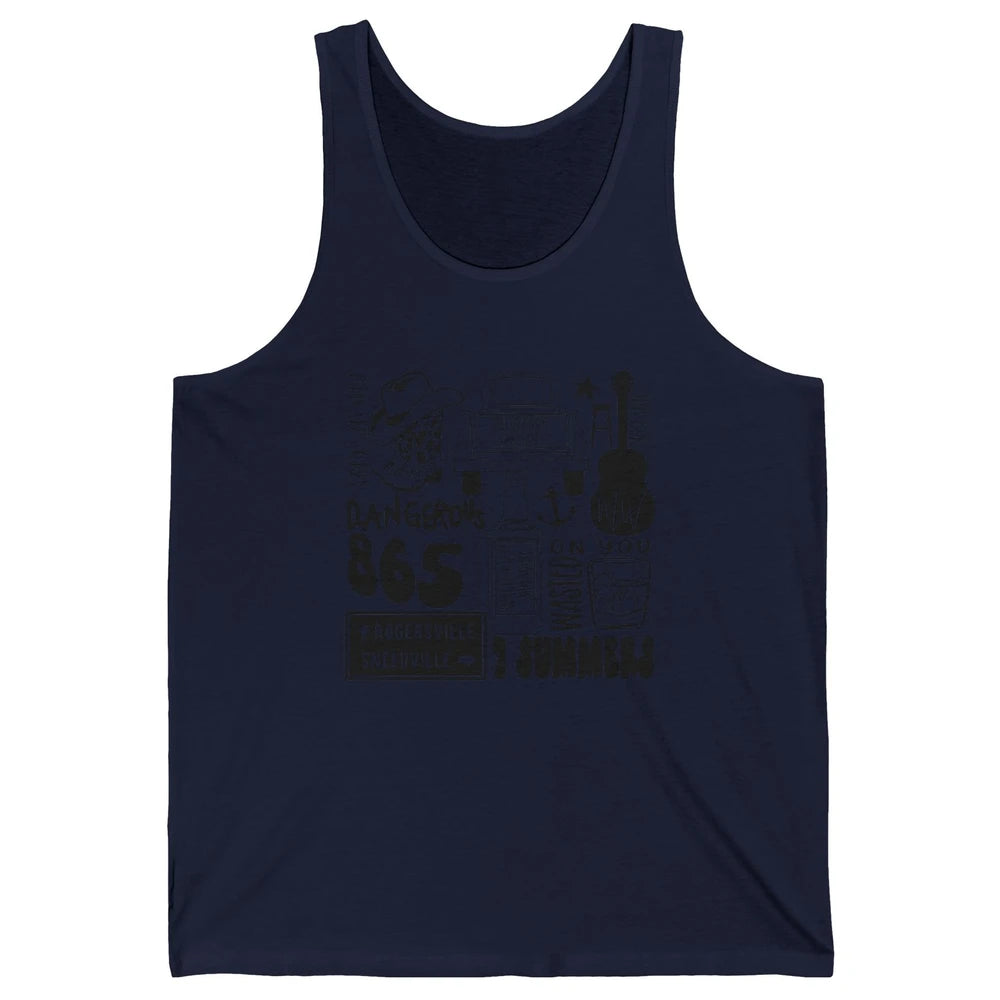Retro Cowboy Boot Hat Sand In My Boots Western Country Music Unisex Jersey Tank