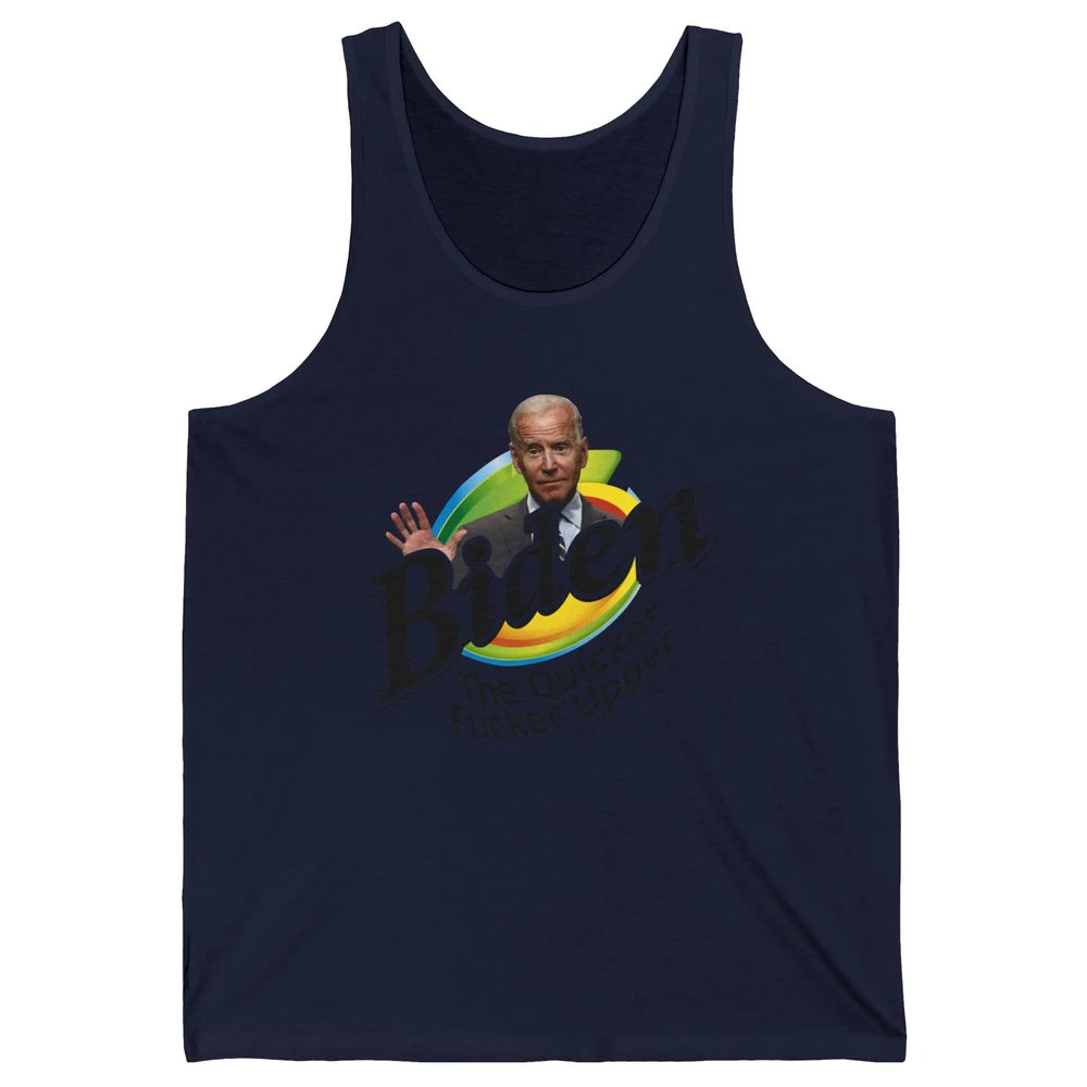 Funny Joe Biden Quicker F'r Upper Anti Biden Conservative Unisex Jersey Tank
