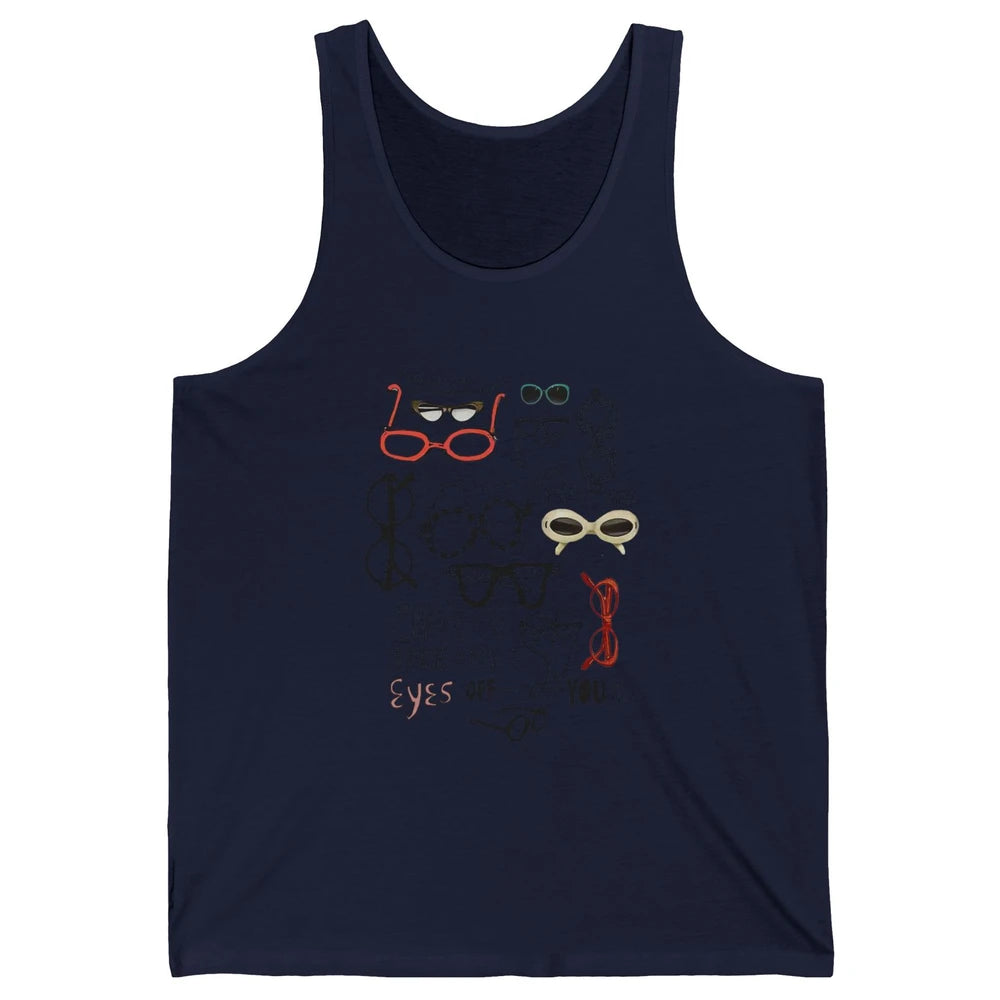 Optometrist Multiple Eyeglasses Hand Drawn Ophthalmologist Unisex Jersey Tank