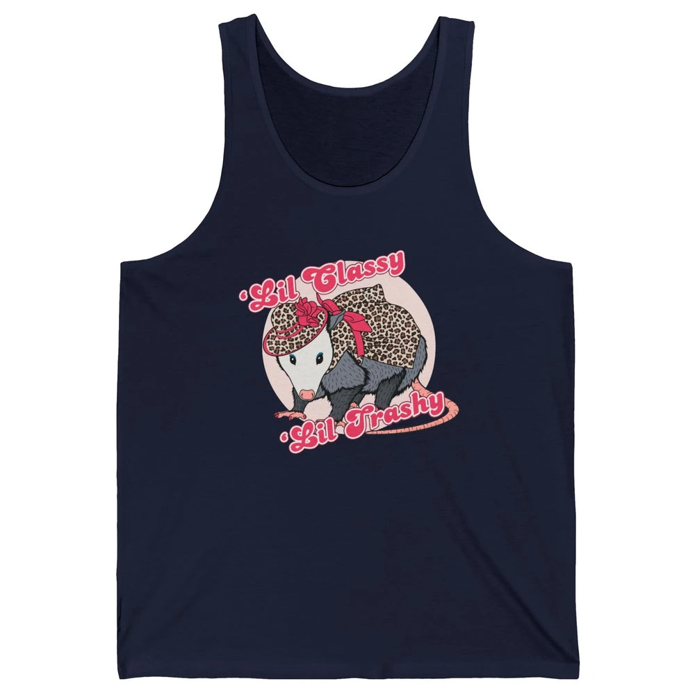 Leopard Possum Lil Classy Lil Trashy Possum Sarcastic Unisex Jersey Tank