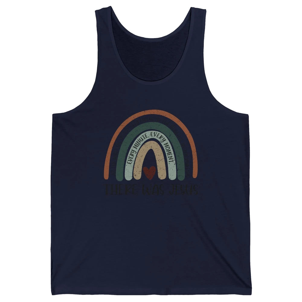Retro Rainbow In Every Minute There Was Jesus Christian Gift Unisex Jersey Tank