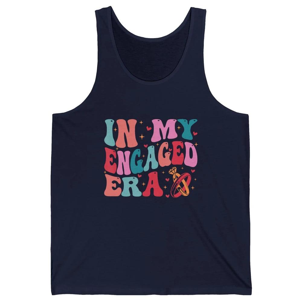 In My Engaged Era Boho Groovy Bridal Shower Party Wedding Unisex Jersey Tank