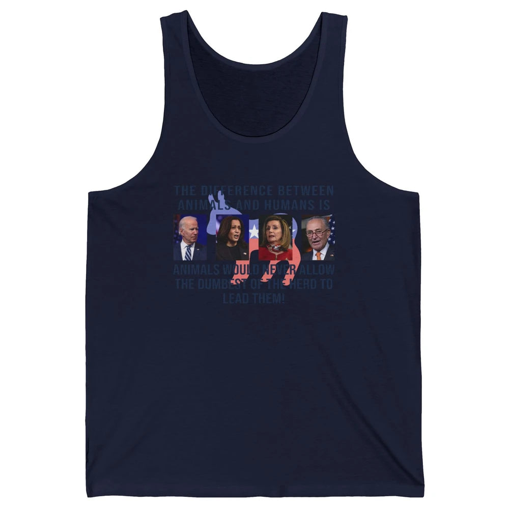 Funny Anti Biden Never Allow The Dumbest To Lead Democrats Unisex Jersey Tank