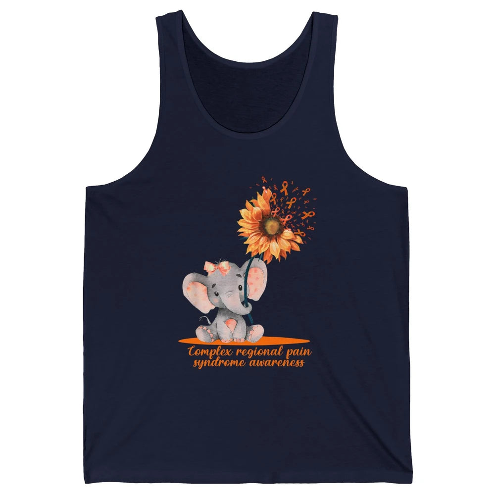Complex Regional Pain Syndrome Sunflower Baby Elephant CRPS Unisex Jersey Tank