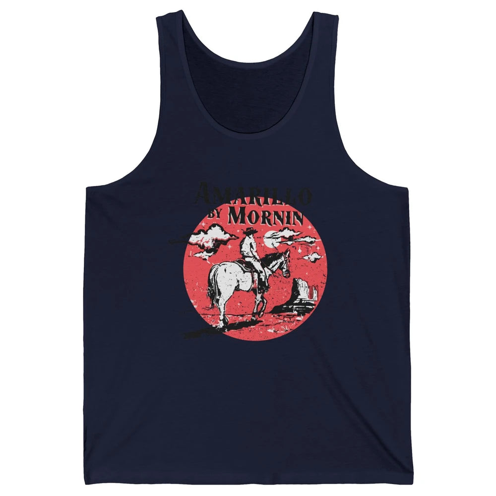 Retro Country Music Amarillo By Morning Western Cowboy Gift Unisex Jersey Tank