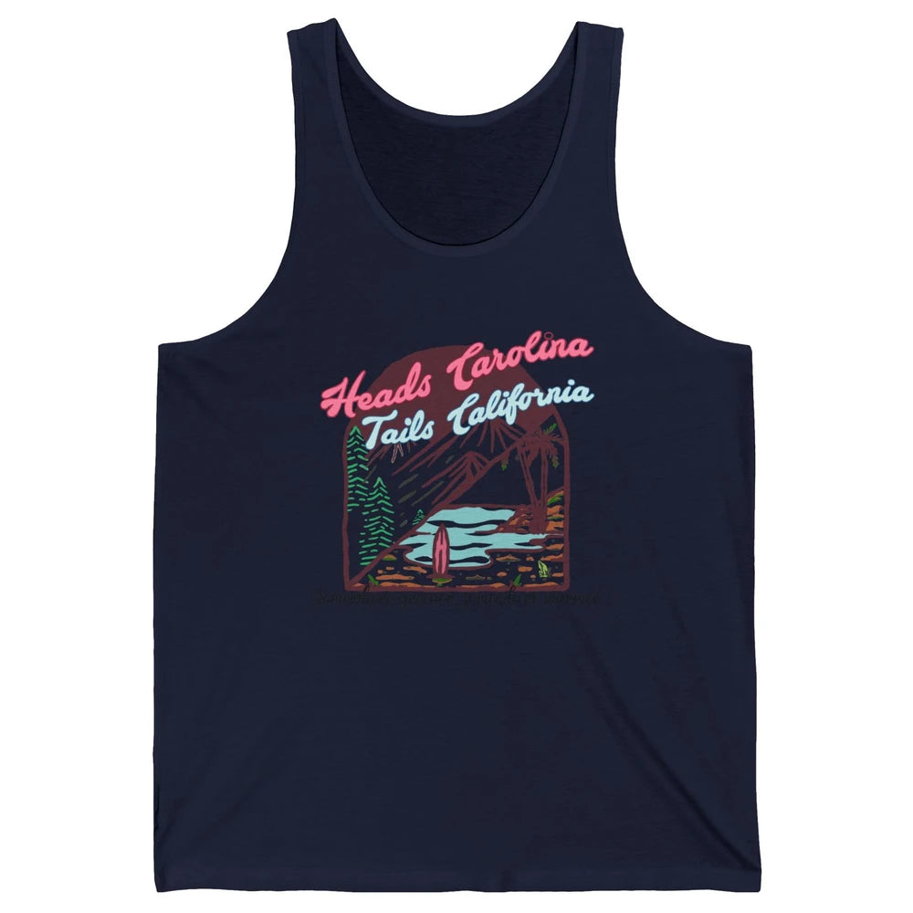 Heads Carolina Tail California Western Summer Beach Paradise Unisex Jersey Tank