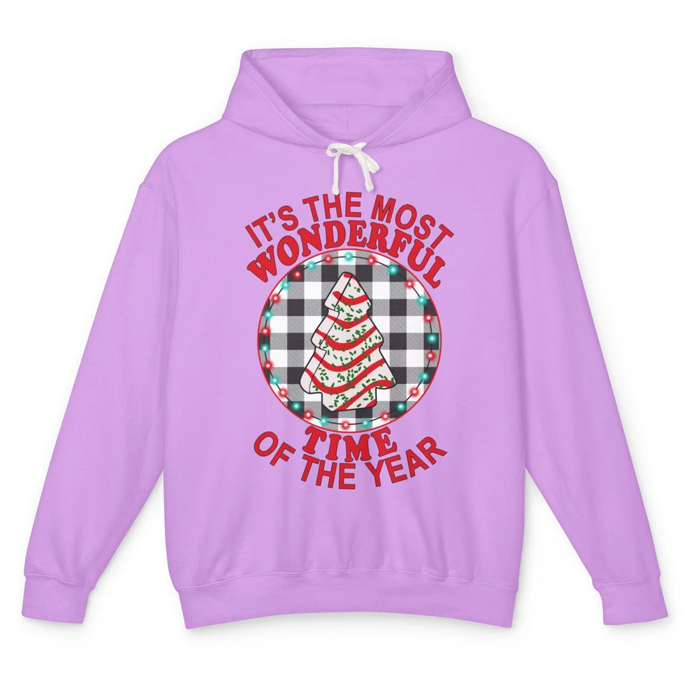 Funny Christmas Tree Cakes Most Wonderful Time Bakers Baking Unisex Lightweight Hoodie