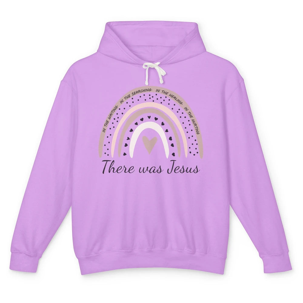 Retro Rainbow In Every Minute There Was Jesus Christian Gift Unisex Lightweight Hoodie