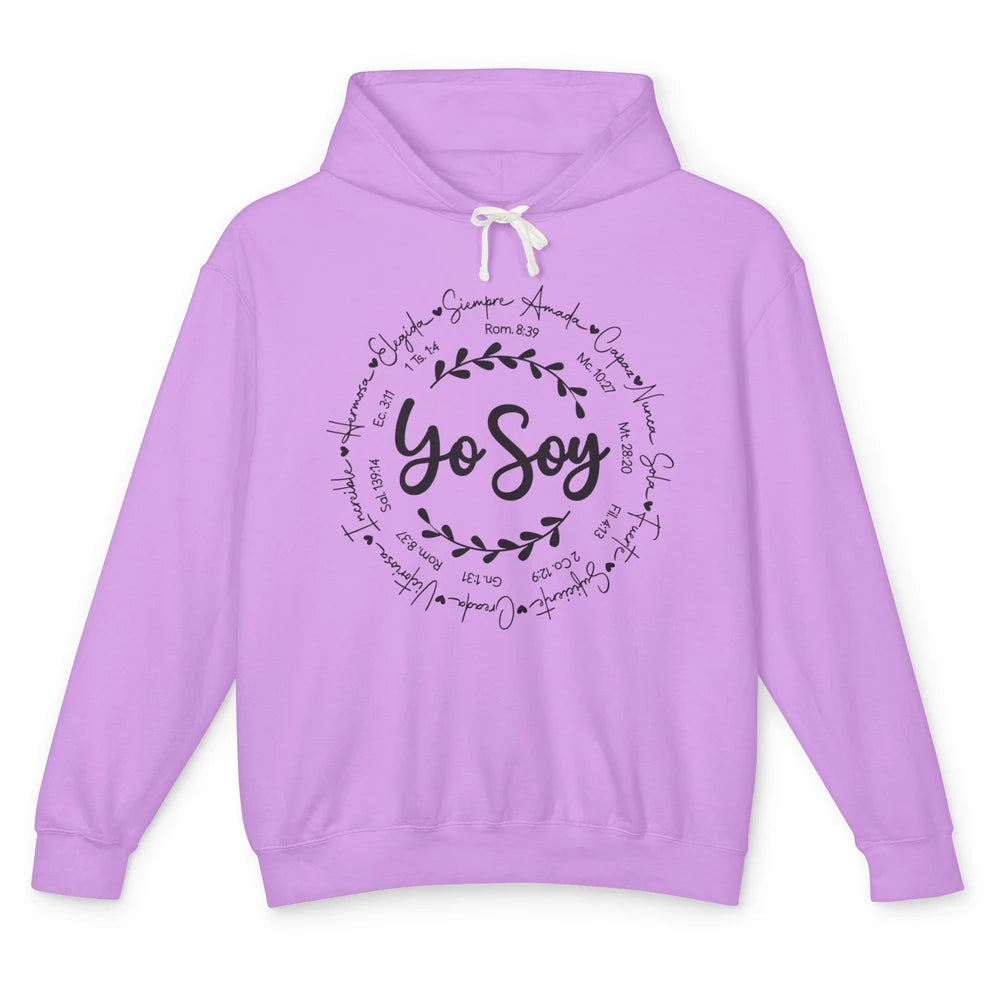 Christian Yo Soy Inspiracion Bible Verse Spanish Religious Unisex Lightweight Hoodie