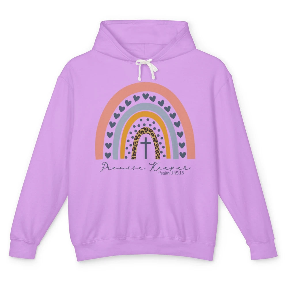 Leopard Rainbow Promise Keeper Christian Religious Jesus Unisex Lightweight Hoodie