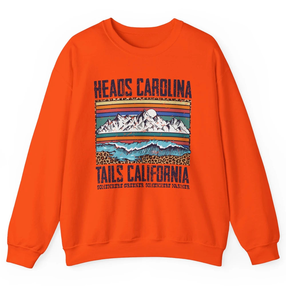 Vintage Heads Carolina Tail California Summer Beach Paradise Unisex Crewneck Sweatshirt