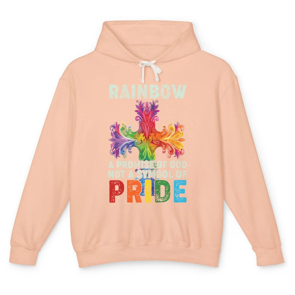 Cool Rainbow Cross Pride God Jesus Christian LGBT Gay Symbol Unisex Lightweight Hoodie