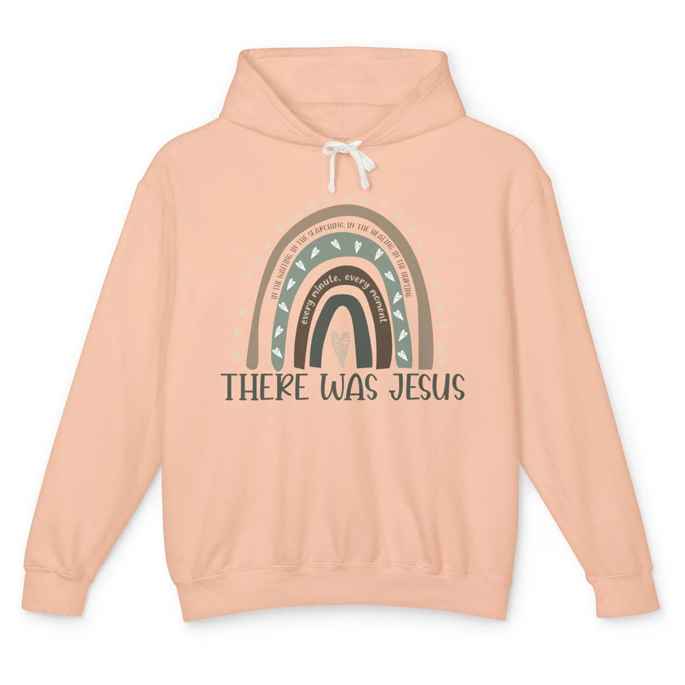 Retro Rainbow In Every Minute There Was Jesus Christian Gift Unisex Lightweight Hoodie