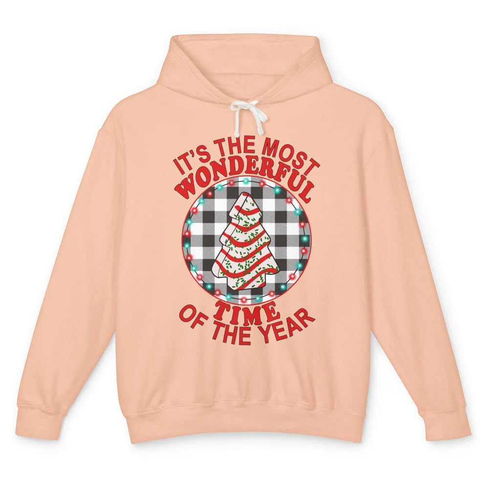 Funny Christmas Tree Cakes Most Wonderful Time Bakers Baking Unisex Lightweight Hoodie