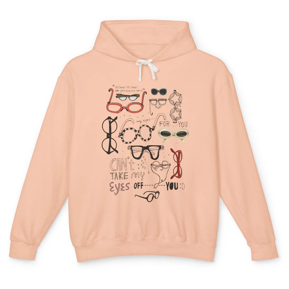 Optometrist Multiple Eyeglasses Hand Drawn Ophthalmologist Unisex Lightweight Hoodie