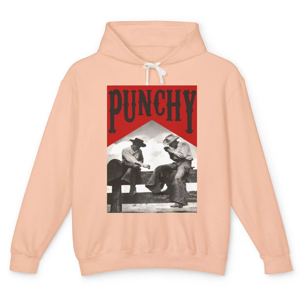 Retro Punchy Cowboy Killer Western Country Cowgirl Gift Unisex Lightweight Hoodie