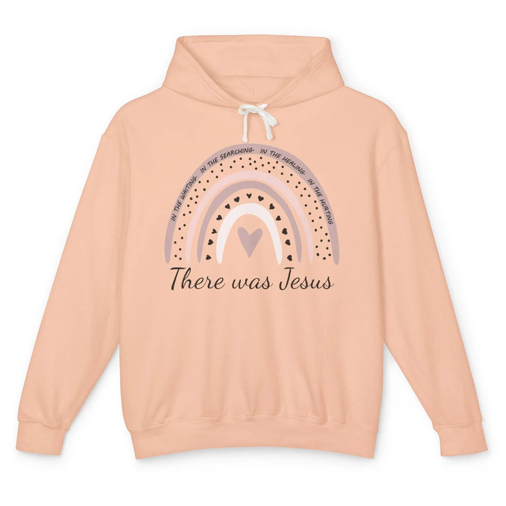 Retro Rainbow In Every Minute There Was Jesus Christian Gift Unisex Lightweight Hoodie