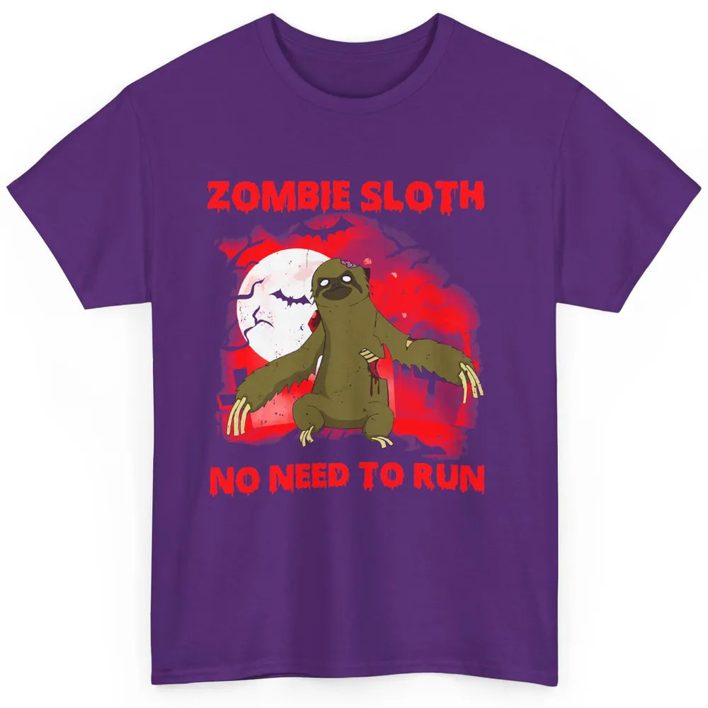 Zombie Sloth No Need To Run Halloween Scary Costume Sloth Classic Unisex T-Shirt