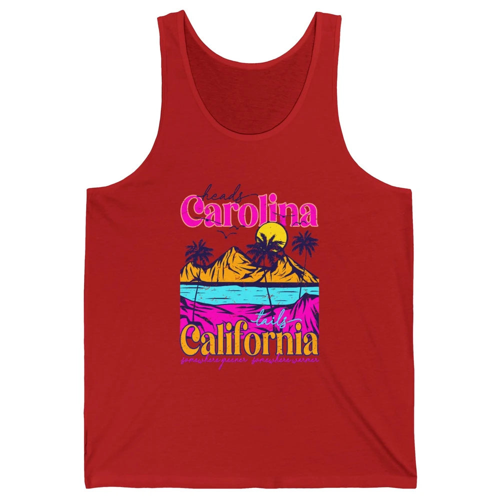 Heads Carolina Tail California Western Summer Beach Paradise Unisex Jersey Tank