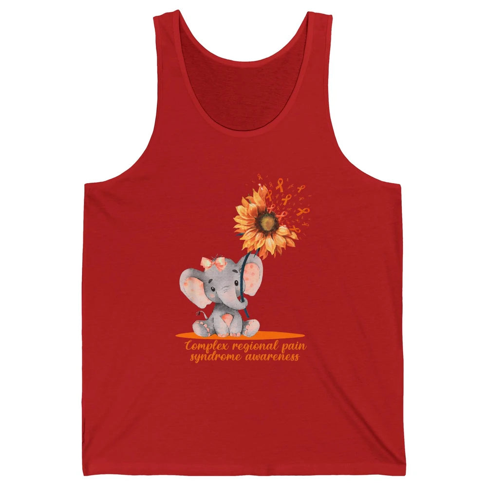 Complex Regional Pain Syndrome Sunflower Baby Elephant CRPS Unisex Jersey Tank