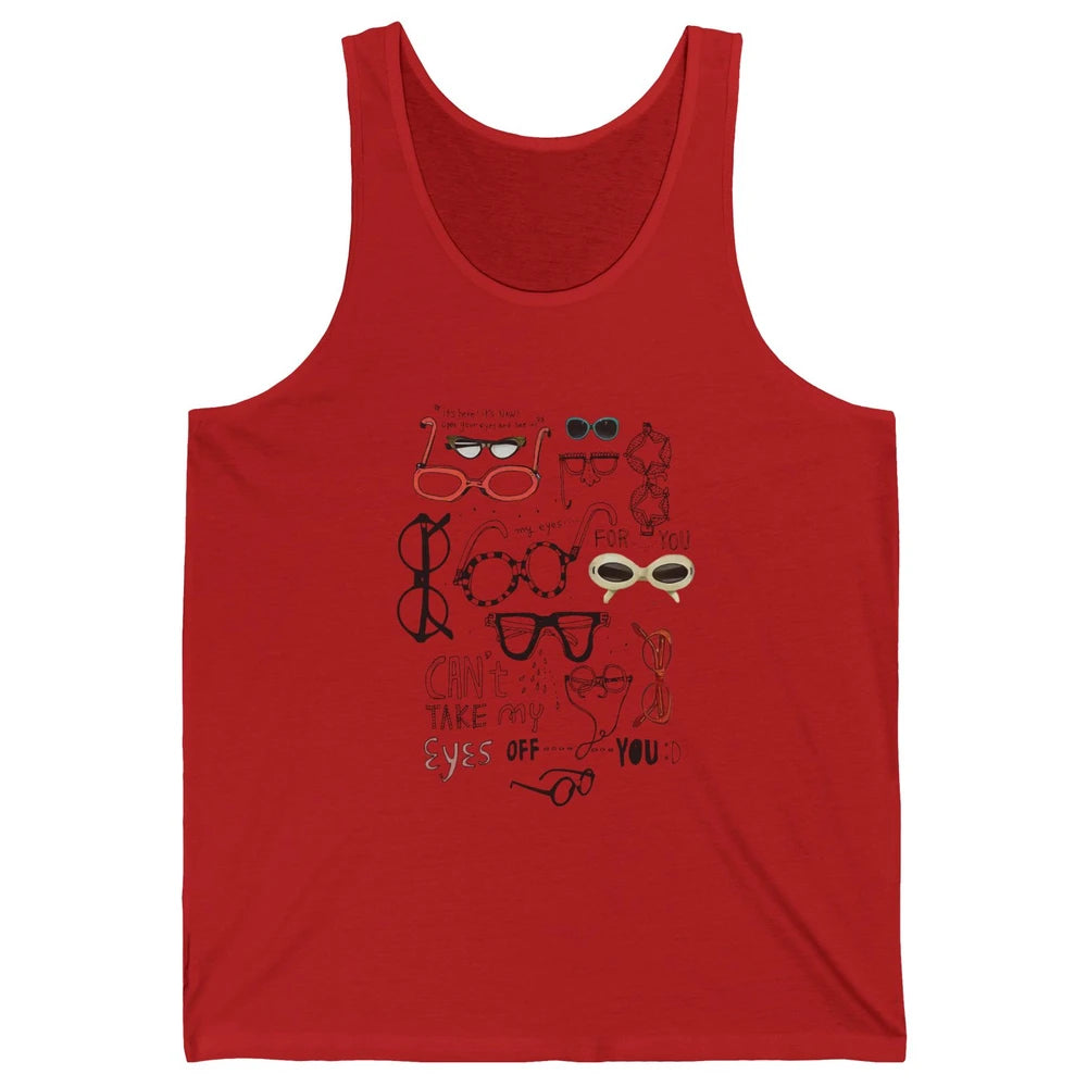 Optometrist Multiple Eyeglasses Hand Drawn Ophthalmologist Unisex Jersey Tank