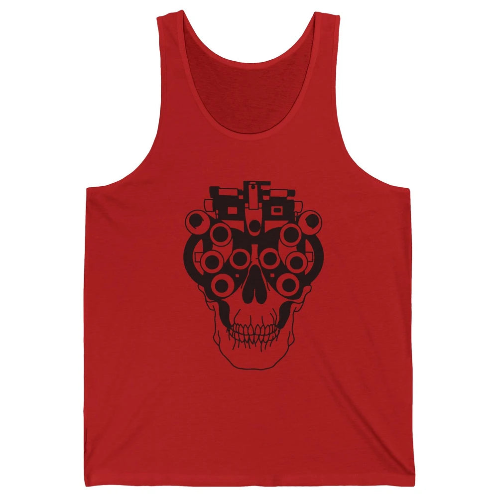 Phoropter Skeleton Optometrist Optician Halloween Optometry Unisex Jersey Tank