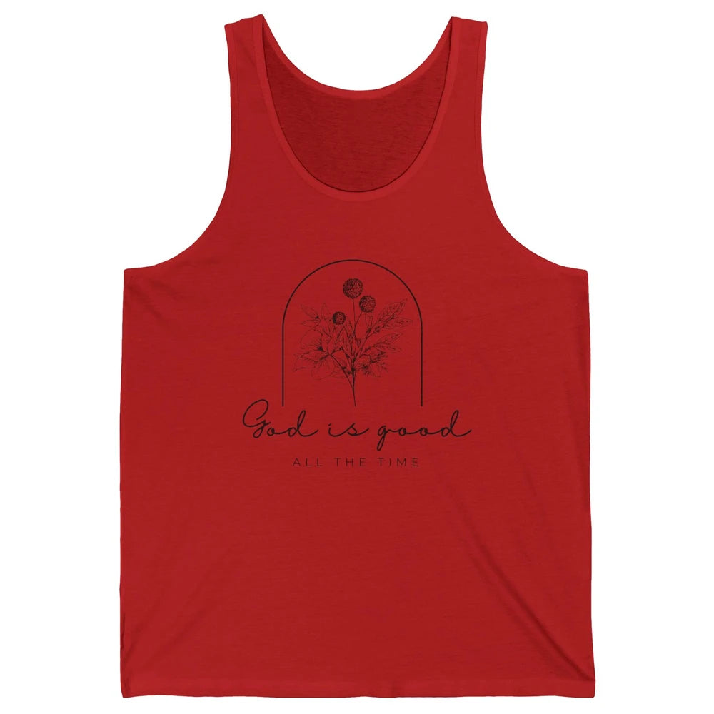 Christian Faith God Is Good All The Time Religious Men Women Unisex Jersey Tank