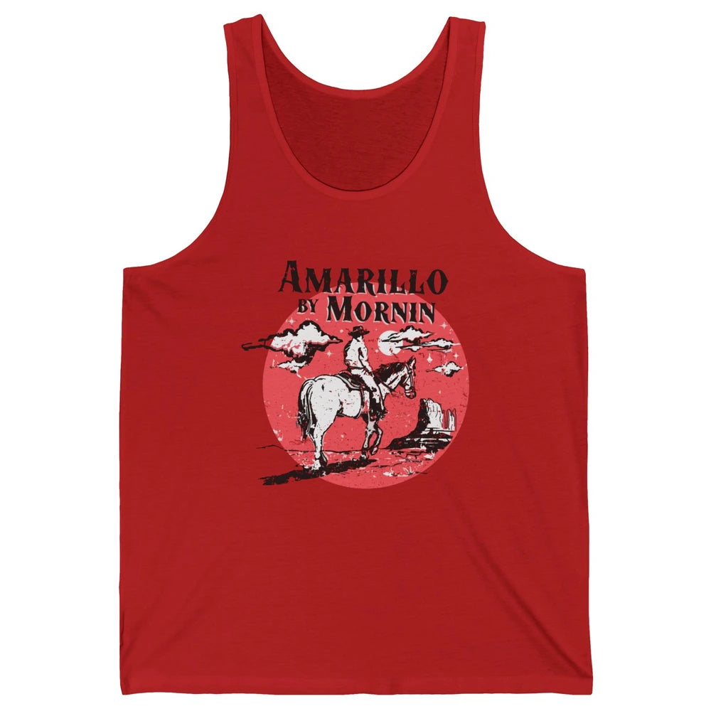 Retro Country Music Amarillo By Morning Western Cowboy Gift Unisex Jersey Tank