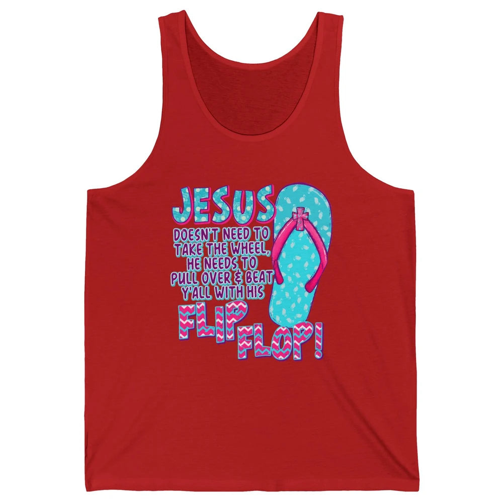 Christian Jesus Doesn't Need To Take The Wheel Religious Unisex Jersey Tank