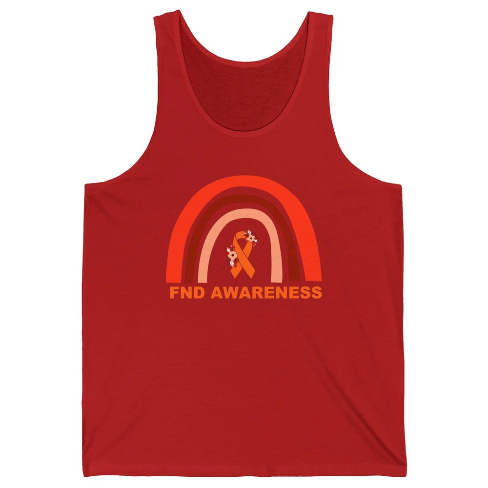 Functional Neurological Disorder Awareness FND Orange Ribbon Unisex Jersey Tank