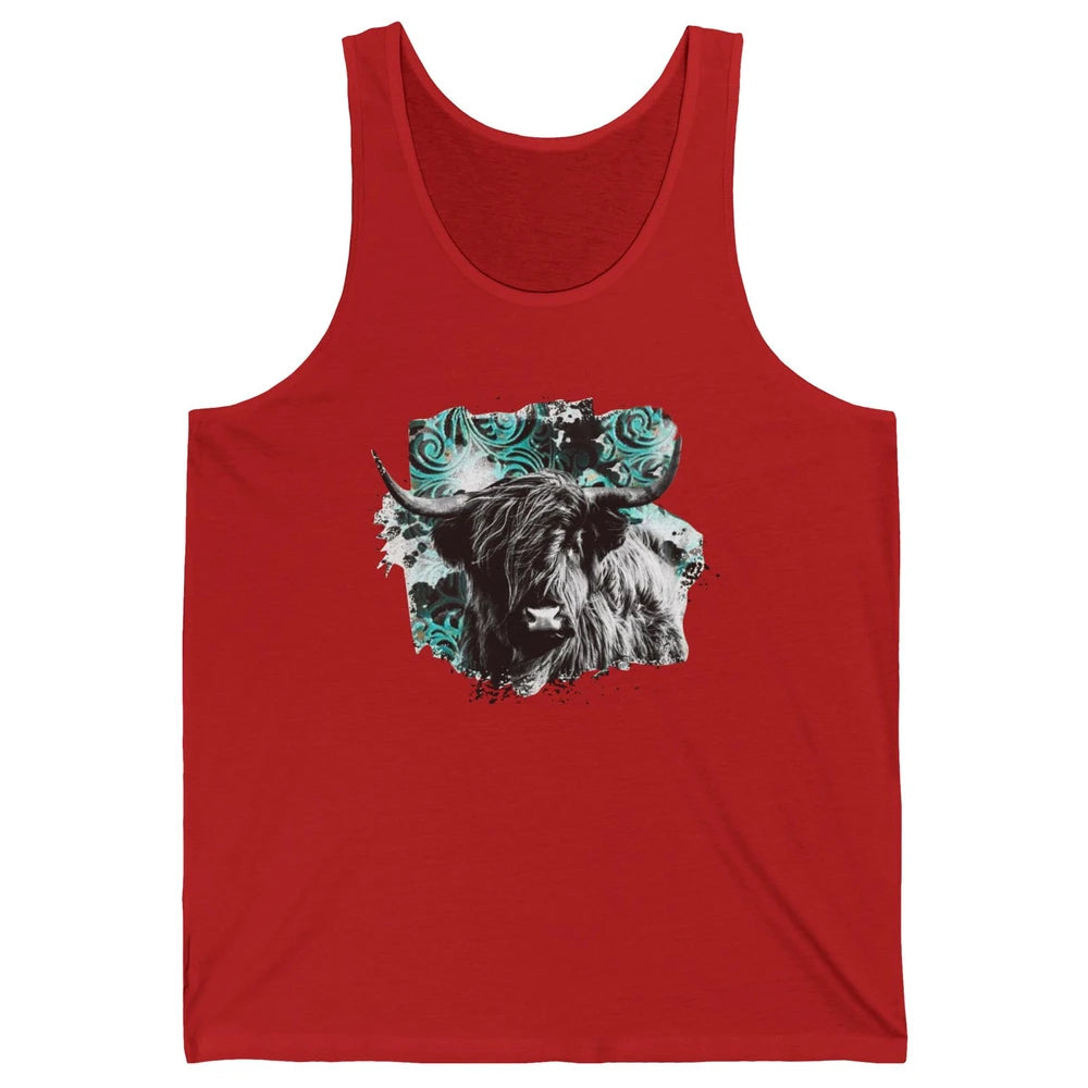 Highland Cow Western Country Cow Darling Highland Cow Lovers Unisex Jersey Tank