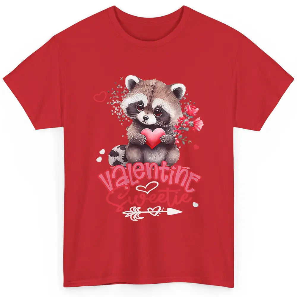 Adorable Baby Raccoon Cute Happy Valentine Sweetie Opossum Classic Unisex T-Shirt