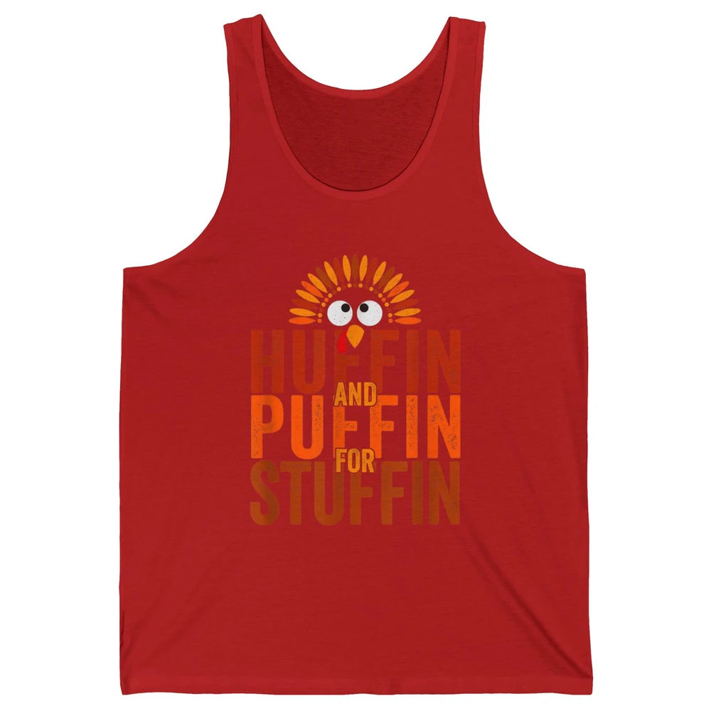 Thanksgiving Run Turkey Trot Huffin And Puffin Chicken Fall Unisex Jersey Tank