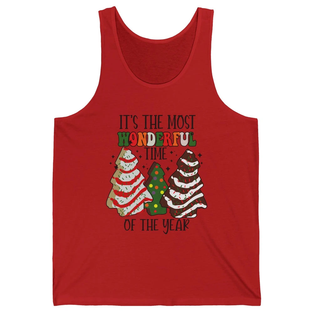 Christmas Tree Cakes Most Wonderful Time Of Year Christmas Unisex Jersey Tank