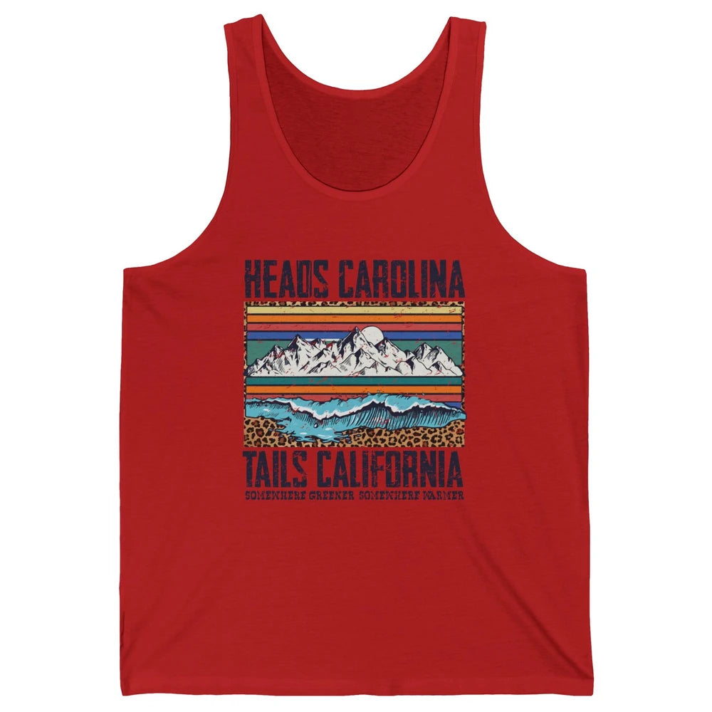 Vintage Heads Carolina Tail California Summer Beach Paradise Unisex Jersey Tank