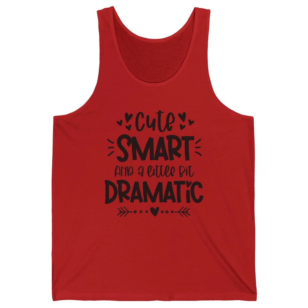 Retro Groovy Cute Smart & A Little Bit Dramatic Drama Queen Unisex Jersey Tank