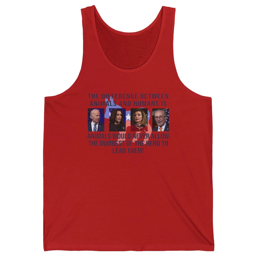 Funny Anti Biden Never Allow The Dumbest To Lead Democrats Unisex Jersey Tank