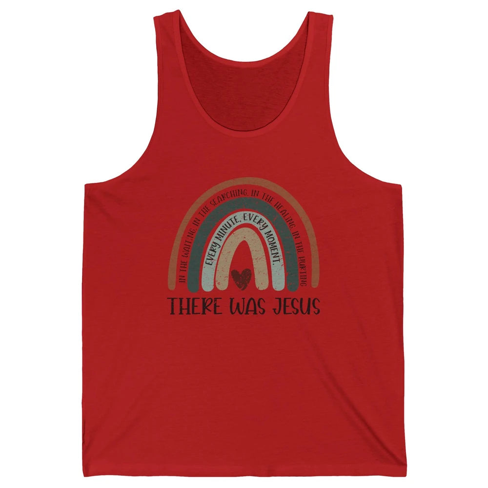 Retro Rainbow In Every Minute There Was Jesus Christian Gift Unisex Jersey Tank