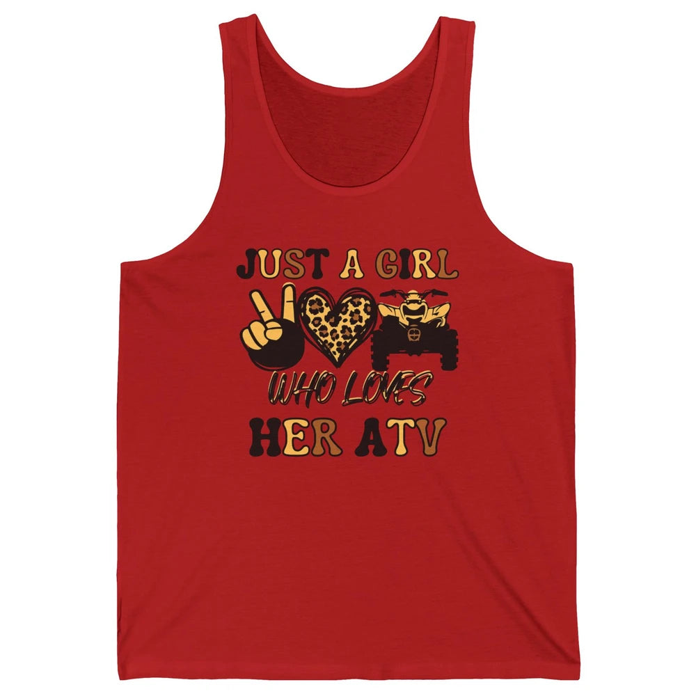 Just A Girl Who Loves Her ATV Riding Off Road SXS Life Unisex Jersey Tank