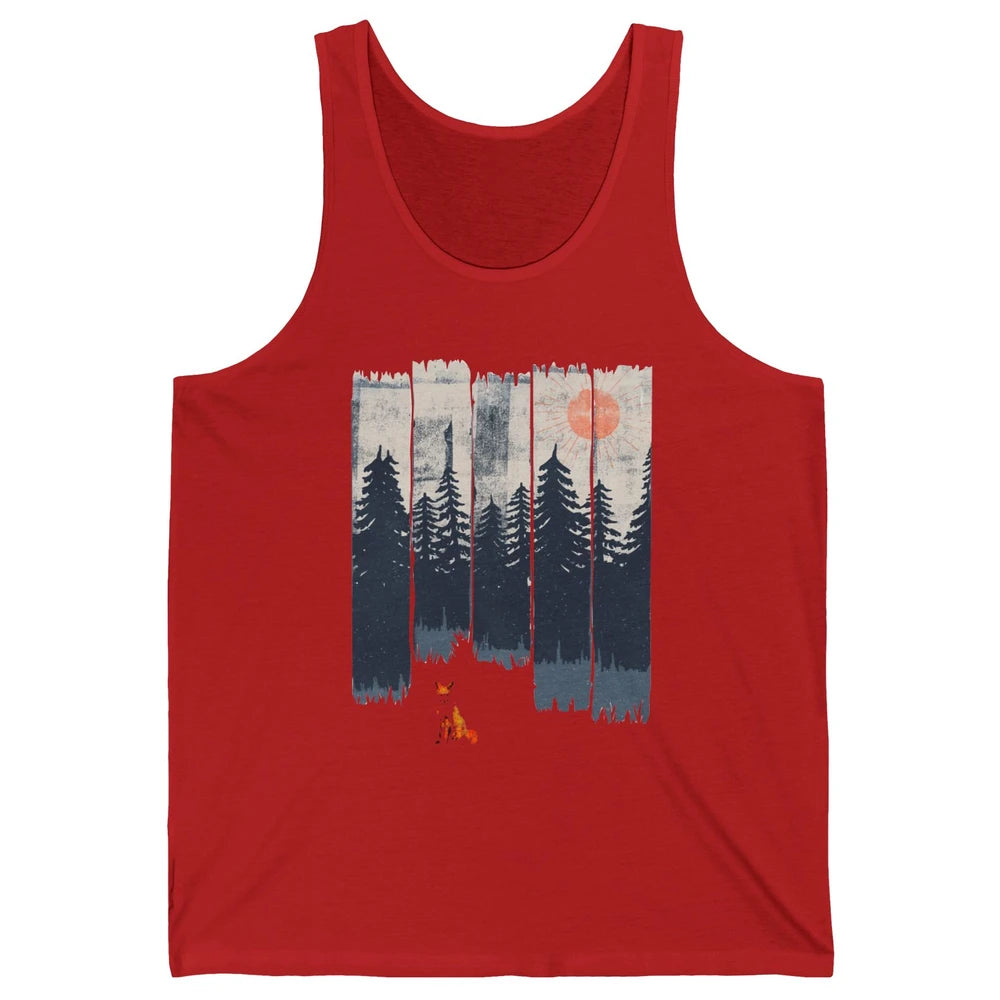 A Fox In The Wild Nature Sunset Wildlife In The Wilderness Unisex Jersey Tank